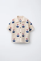CROCHET BOAT KNIT SHIRT