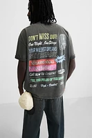 T-SHIRT DÉLAVÉ IMPRIMÉS