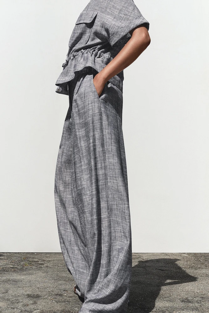 WIDE LEG LINEN PANTS