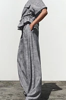 WIDE LEG LINEN PANTS