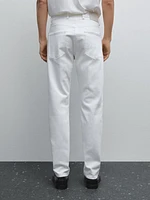 Slim fit denim trousers