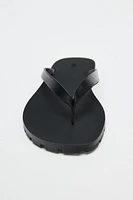 LEATHER SANDALS WITH RUBBER SOLE