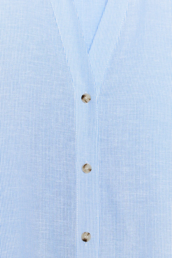 CHEMISE MANCHE LARGE AVEC LIN
