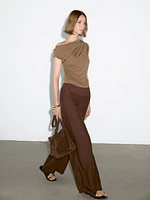 Top asymétrique drapé