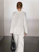 Cardigan oversize en maille fine