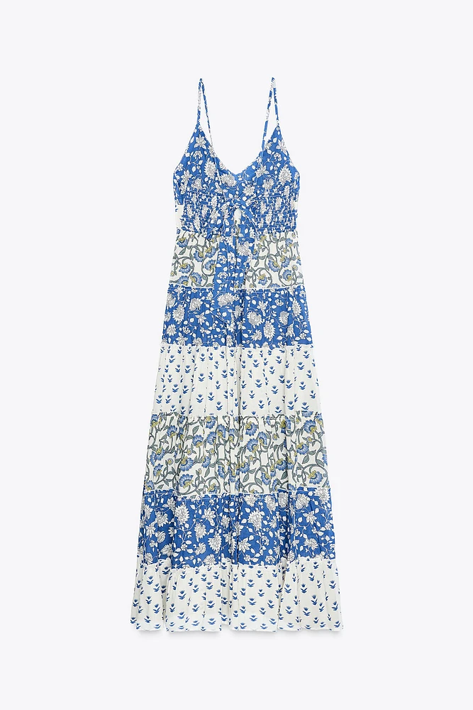 ROBE À PANNEAUX IMPRIMÉ PATCHWORK