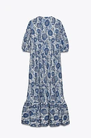 PRINTED MIDI DRESS