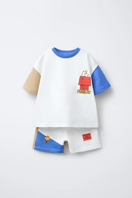 SNOOPY PEANUTS™ JOGGING T-SHIRT AND BERMUDA SET