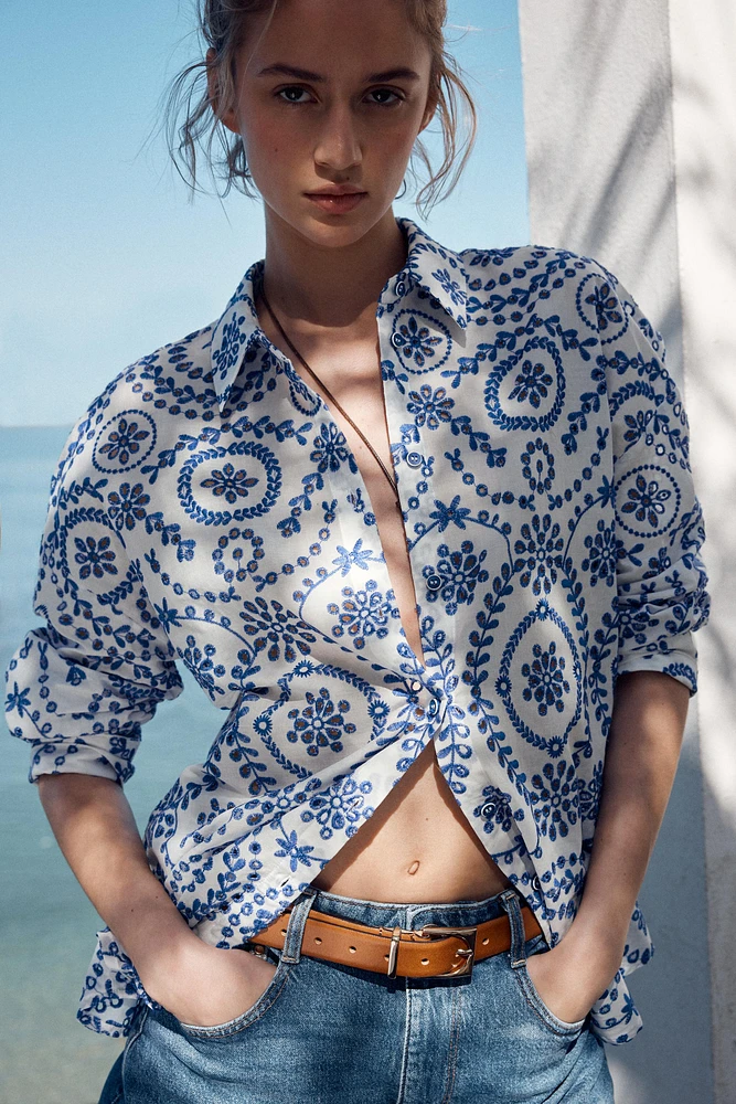 CHEMISE BRODERIES PERFORÉES