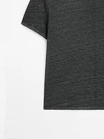 T-shirt 100 % lin à manches courtes