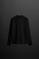 LONG SLEEVE PERFORATED T-SHIRT