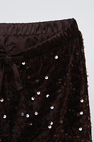 SEQUIN WIDE LEG PANTS