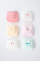 6-14 ANS/ LOT DE SIX CULOTTES IMPRIMÉES