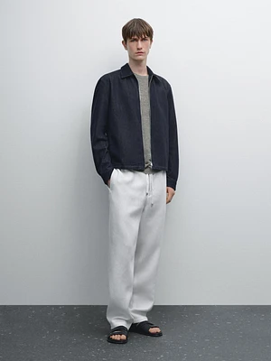 Pantalon jogging 100 % lin
