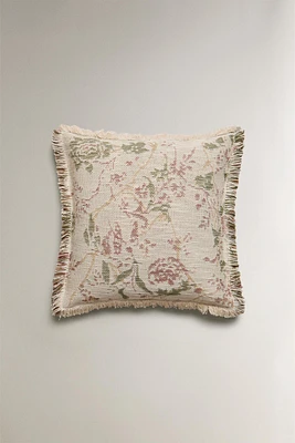 HOUSSE DE COUSSIN COTON FLEURS