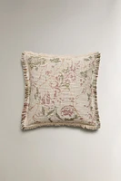 HOUSSE DE COUSSIN COTON FLEURS