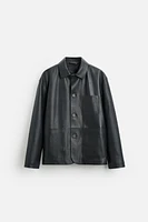 POCKET LEATHER JACKET