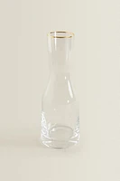 BOHEMIA CRYSTAL BOTTLE WITH A GOLDEN RIM