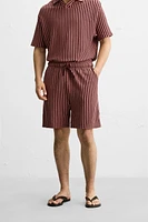STRIPED JACQUARD SHORTS
