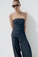 TOP BANDEAU EN DENIM TRF