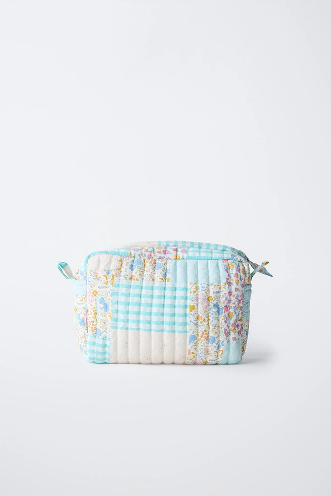 TROUSSE DE TOILETTE MATELASSÉE PATCHWORK