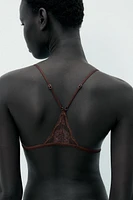 FLORAL LACE TRIANGLE BRALETTE