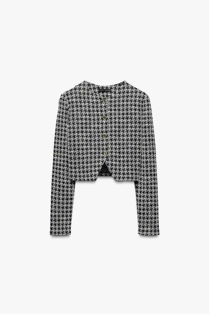 BLOUSON PIED-DE-POULE