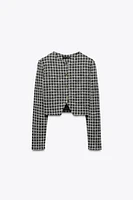 BLOUSON PIED-DE-POULE