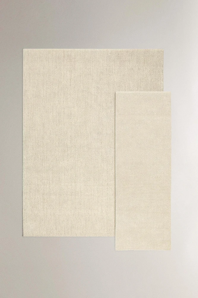 RECTANGULAR DOUBLE BOUCLÉ JUTE AREA RUG