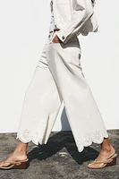 SPLIT LEATHER WEDGE SANDALS