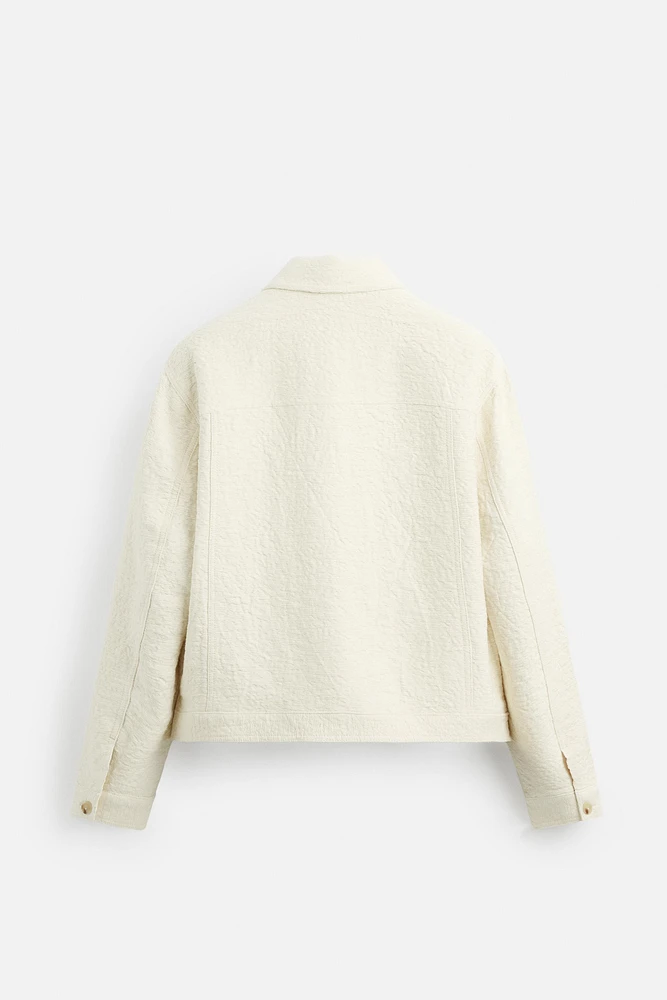 VESTE JACQUARD TEXTURÉE
