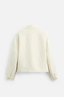 VESTE JACQUARD TEXTURÉE