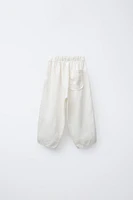 PANTALON BAGGY 100 % LIN