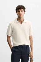 TEXTURED KNIT POLO