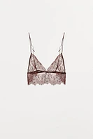 BRALETTE TRIANGLE EN DENTELLE