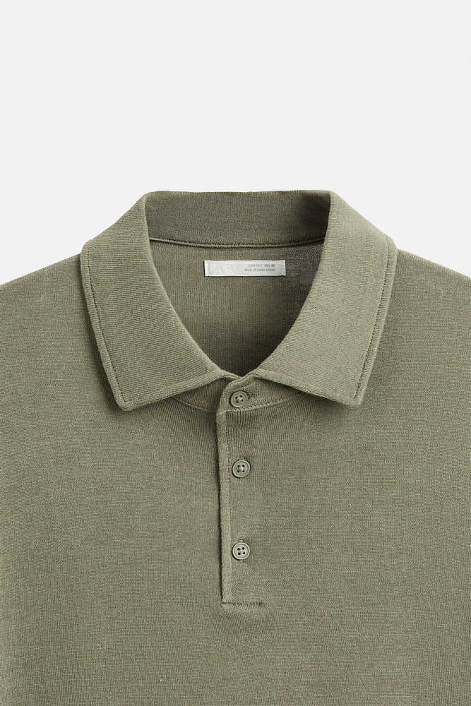 KNIT COTTON POLO SHIRT