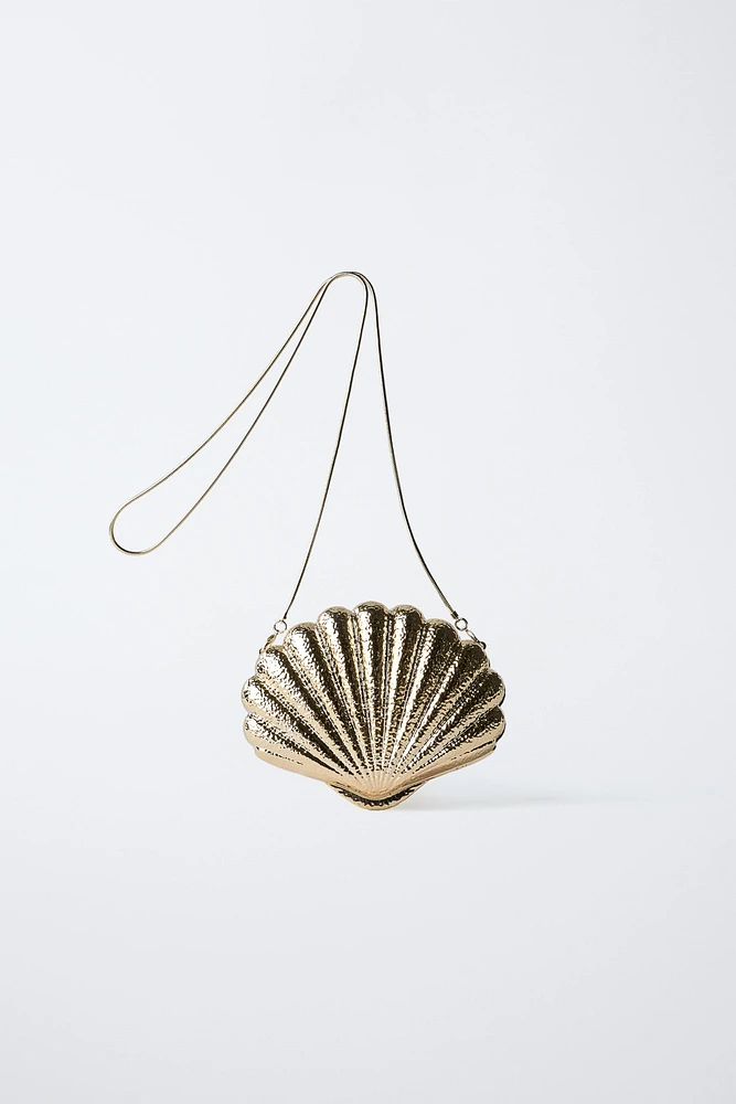 METALLIC SHELL CROSSBODY BAG