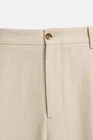 PANTALON LIN - COTON PLIS