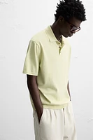 POLO EN MAILLE DE COTON DÉLAVÉ