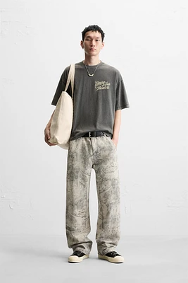 T-SHIRT DÉLAVÉ TEXTES
