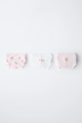 6-14 YEARS/ THREE-PACK OF MY MELODY AND CINNAMOROLL © SANRIO UNDERWEAR