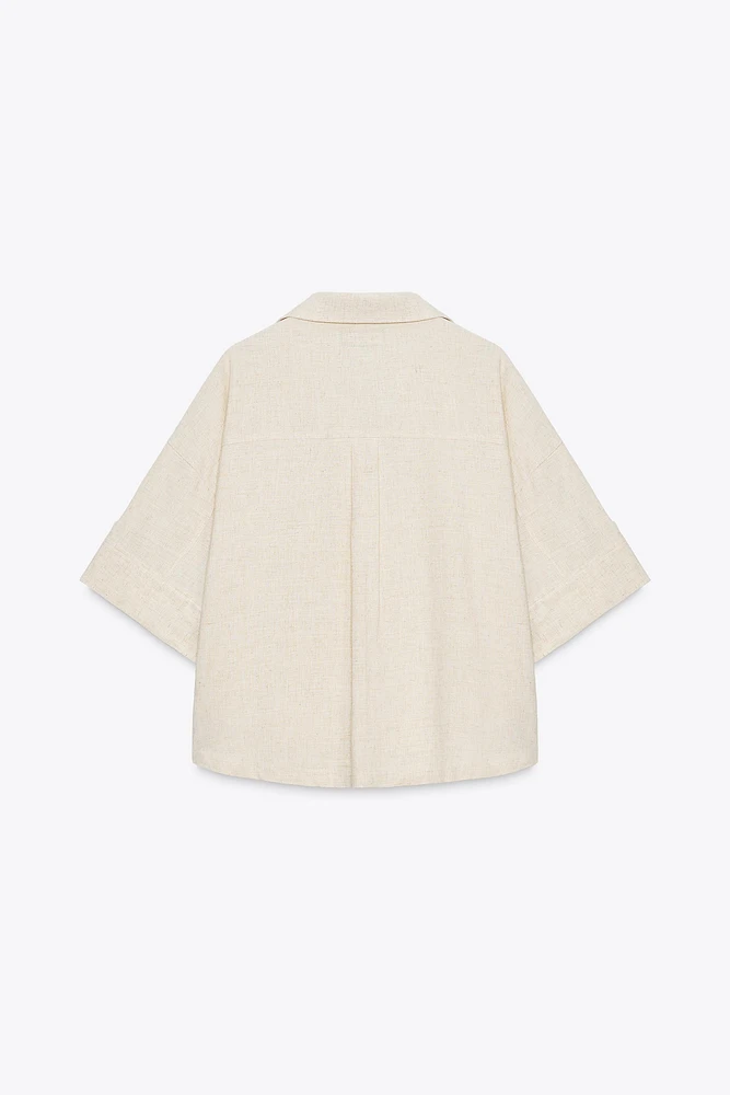 SHORT LINEN SHIRT