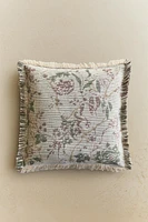HOUSSE DE COUSSIN COTON FLEURS