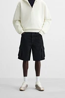 DENIM CARGO SHORTS
