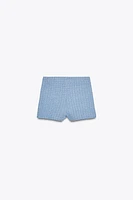HIGH-WAISTED STRETCH SHORTS