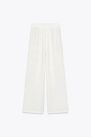 PANTALON EN CRÊPE À JAMBES LARGES