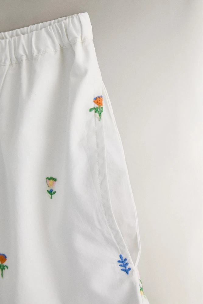 SHORT COTON MINI-FLEUR