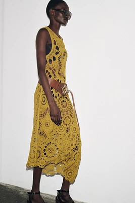 ASYMMETRIC CROCHET DRESS