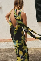 FOULARD PRINT LONG DRESS