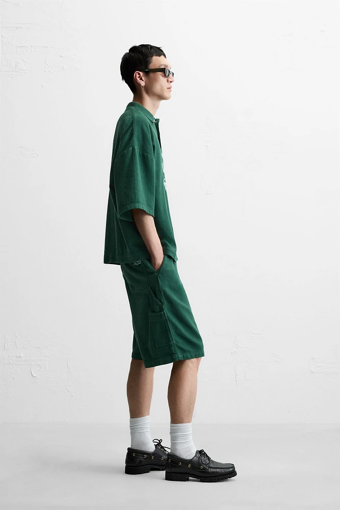 EMBROIDERED BOXY FIT POLO SHIRT